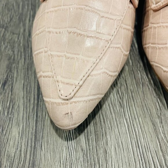 MARC FISHER | NWOB Feud Loafer In Pink Croco Leather Size 6 - Picture 2 of 7